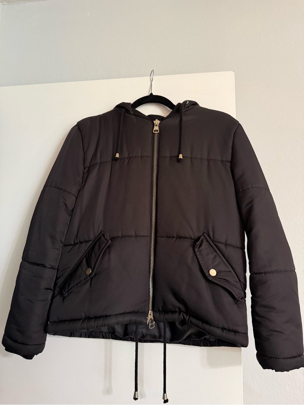 Topshop Black Jacket with Label Detail